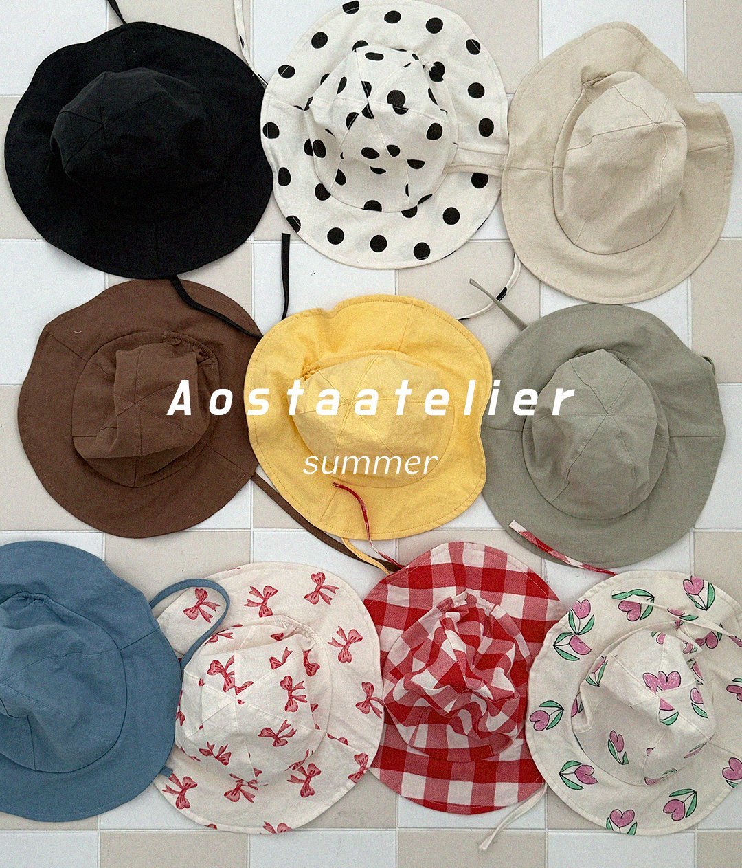 【韓国直送便】Summer hat ( Baby, Kids ) / 韓国子供服 AOSTA 2025春夏 / ko538