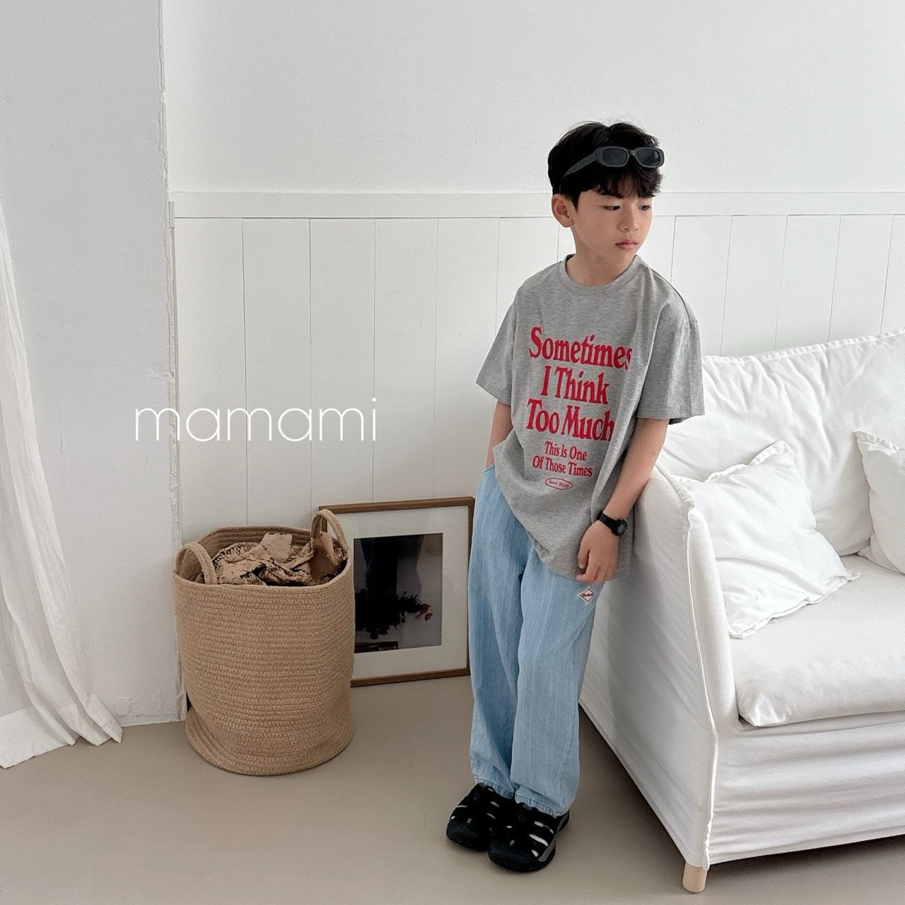 【韓国直送便】親子お揃い / Sometime T-shirt / 3color / XS(80)-JL(150)&adult / mamami 2025夏 / ko555