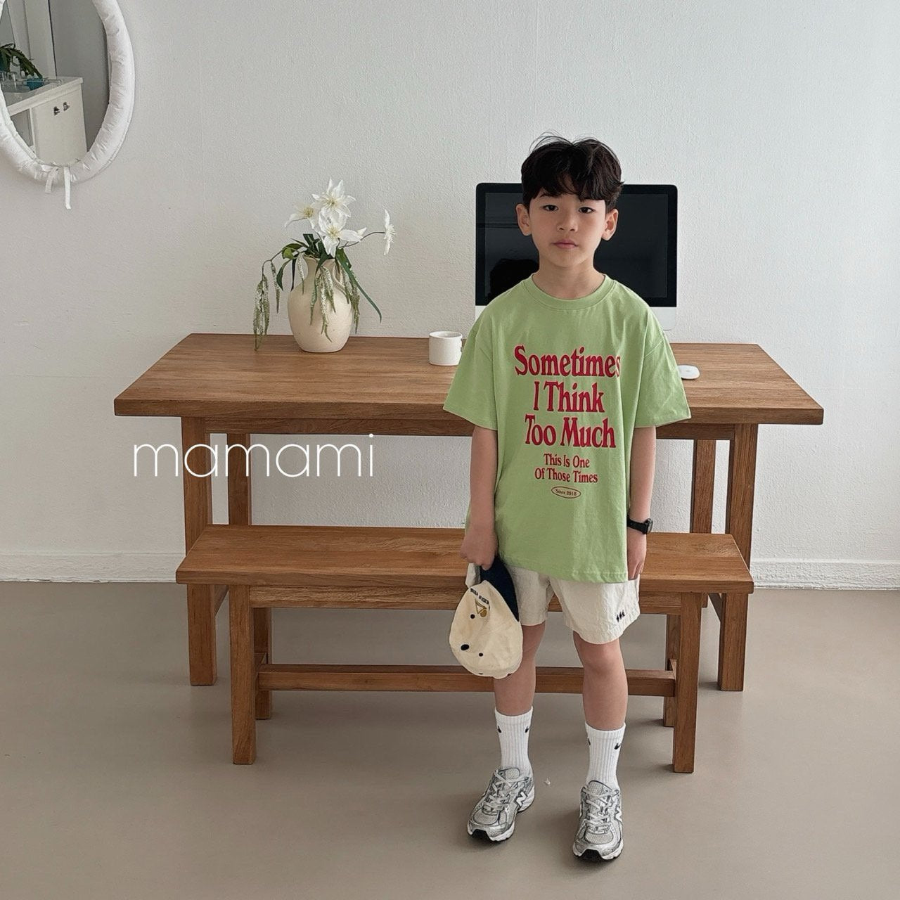 【韓国直送便】親子お揃い / Sometime T-shirt / 3color / XS(80)-JL(150)&adult / mamami 2025夏 / ko555