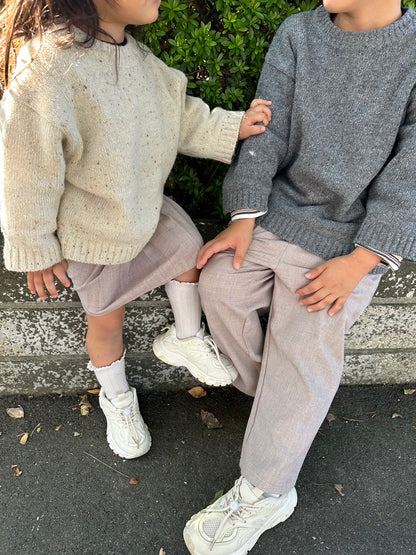 【即納】Seed round knit  / 90-120cm相当 /  oatmeal 2024fw / ko253 【国内直送ａ】