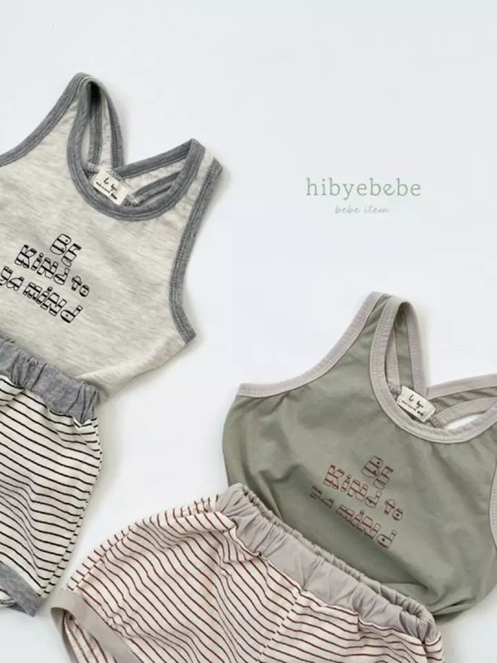 Kind Sleeveless Top Bottom Set  Hi Byebebe 2023summer