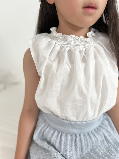 【30％OFF】Lumi smocking blouse oatmeal 2024SS