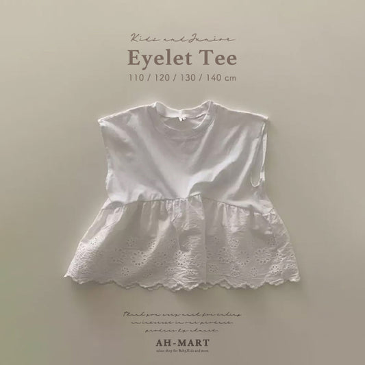 【40％OFF】Eyelet Tee Ciel De Maman