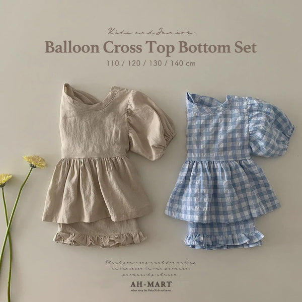 Balloon Cross Top Bottom Set Ciel De Maman