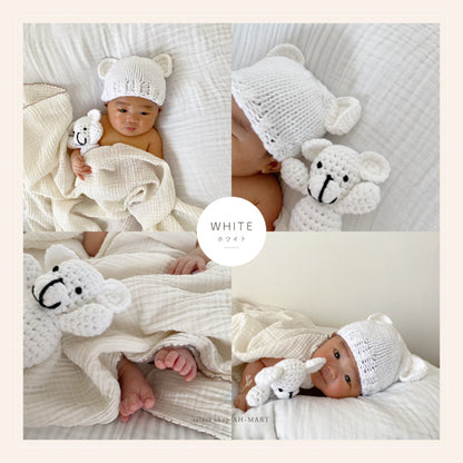 【即納】Baby bear knit and toy set 3color【国内直送ａ】