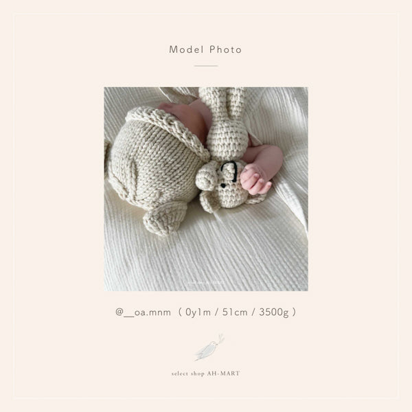 【即納】Baby bear knit and toy set 3color【国内直送ａ】