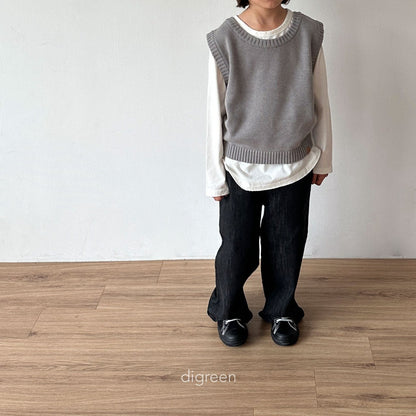 【韓国直送】Wide Dennim pants  / 2color / S(90)-XXL(130) / Digreen 2024fw