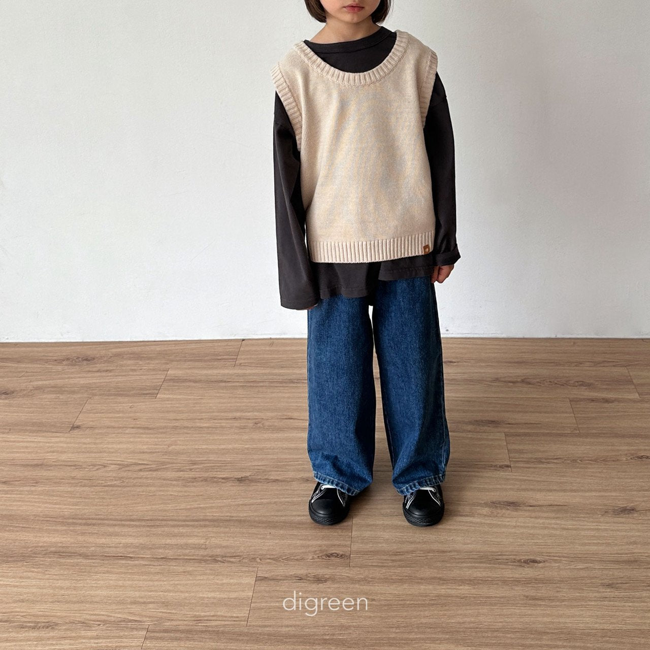 【韓国直送】Wide Dennim pants  / 2color / S(90)-XXL(130) / Digreen 2024fw