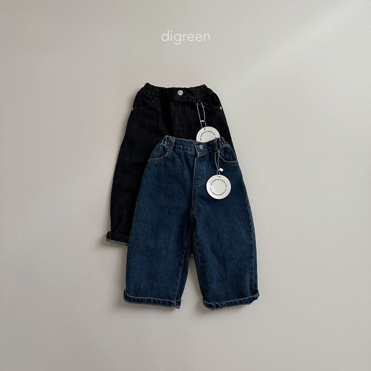 【韓国直送】Wide Dennim pants  / 2color / S(90)-XXL(130) / Digreen 2024fw