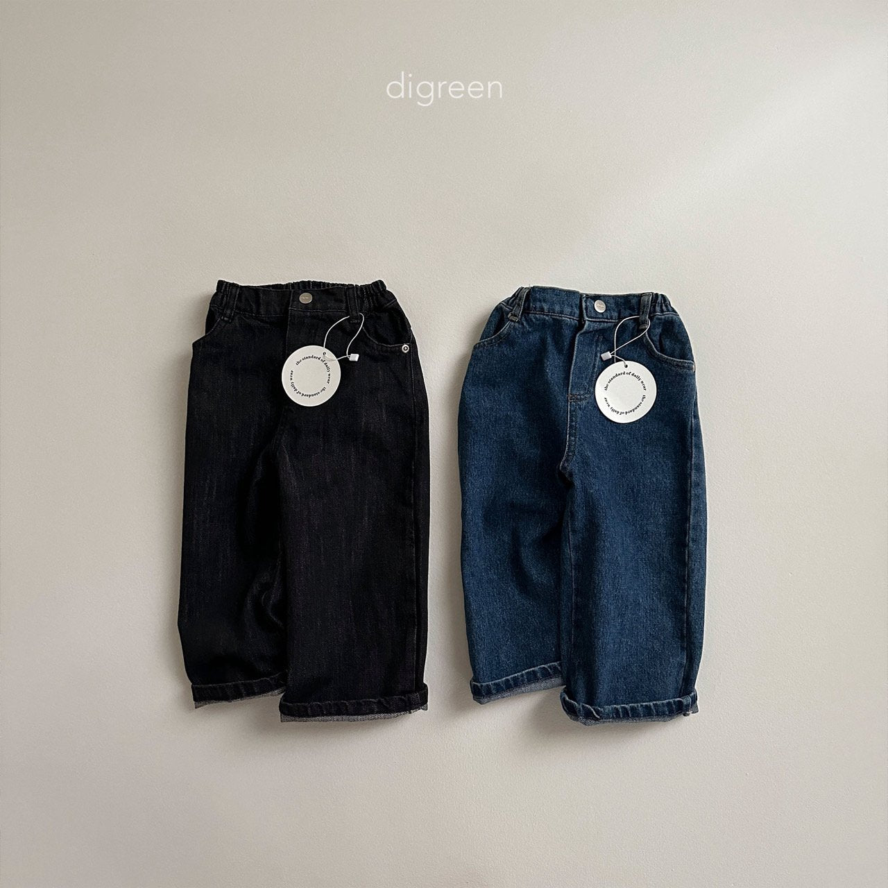 【韓国直送】Wide Dennim pants  / 2color / S(90)-XXL(130) / Digreen 2024fw