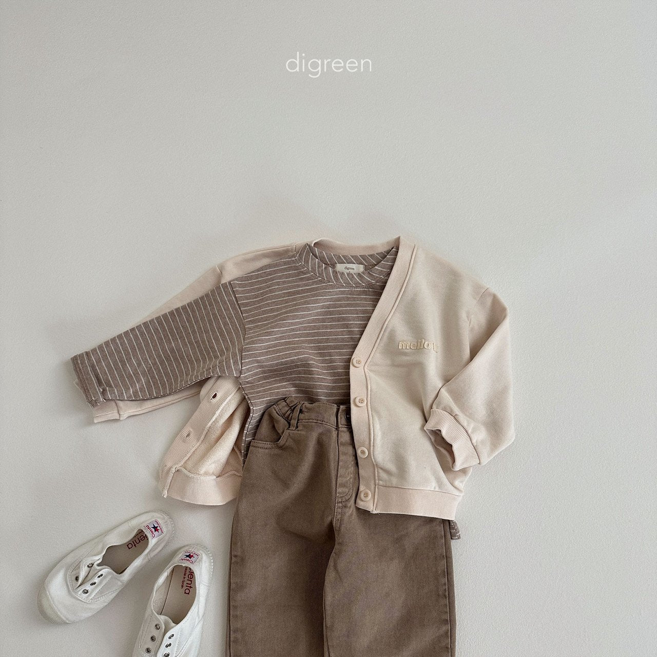 【お取り寄せ】Mellow cardigan  / 2color / S(90)-XXL(130) / Digreen 2024fw