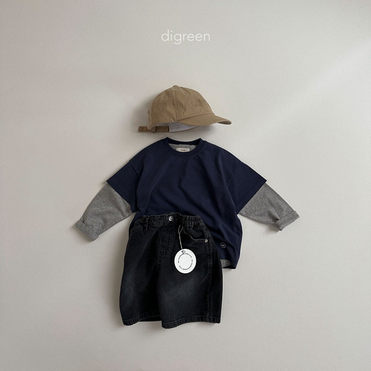 【お取り寄せ】Daily T-shirt  / 3color / S(90)-XXL(130) / Digreen 2024fw