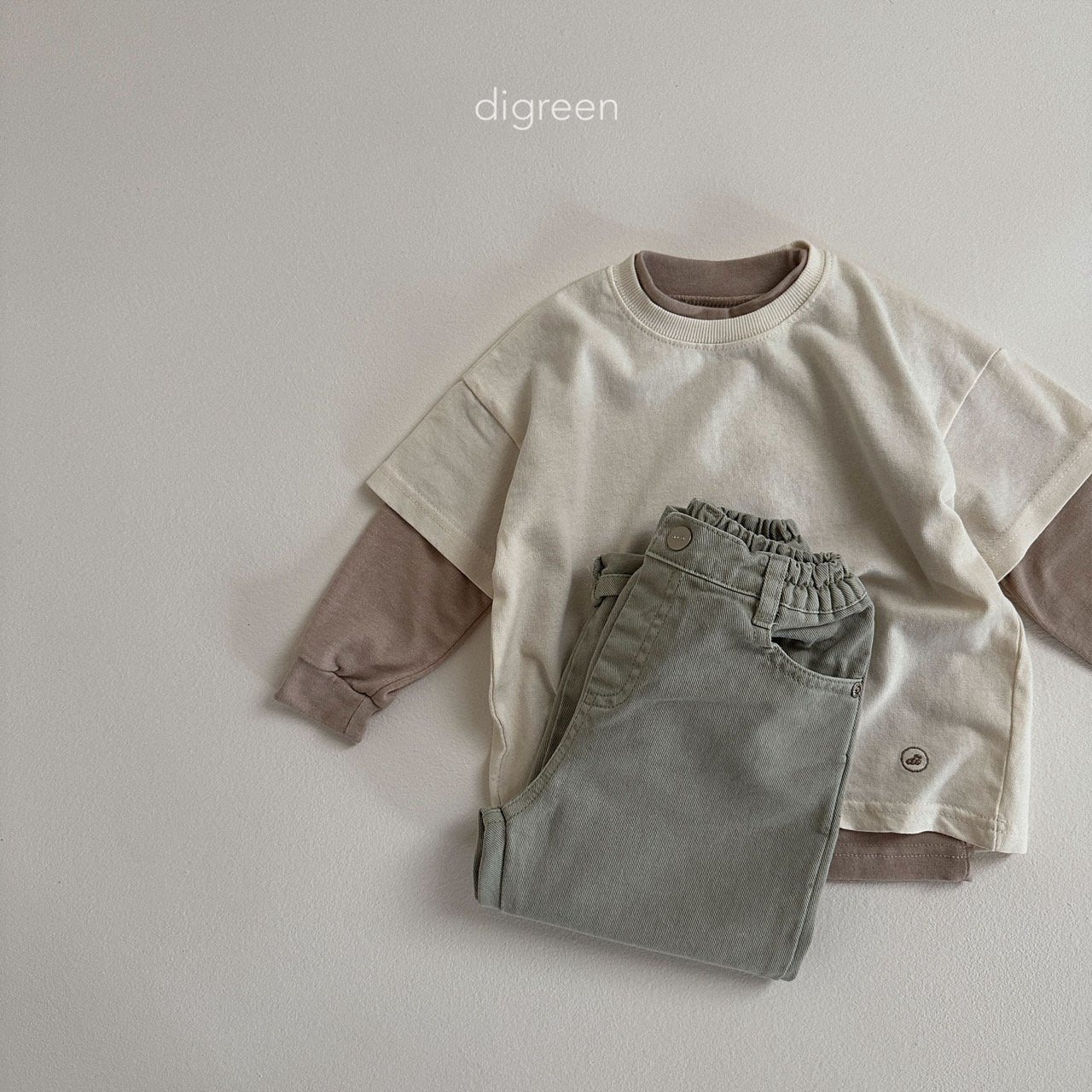 【お取り寄せ】Daily T-shirt  / 3color / S(90)-XXL(130) / Digreen 2024fw