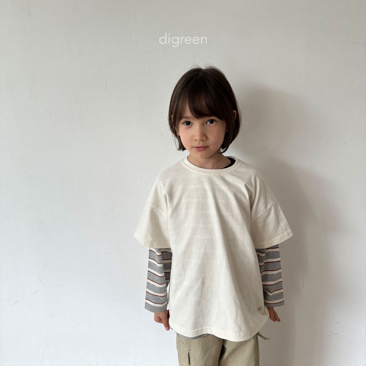 【お取り寄せ】Daily T-shirt  / 3color / S(90)-XXL(130) / Digreen 2024fw