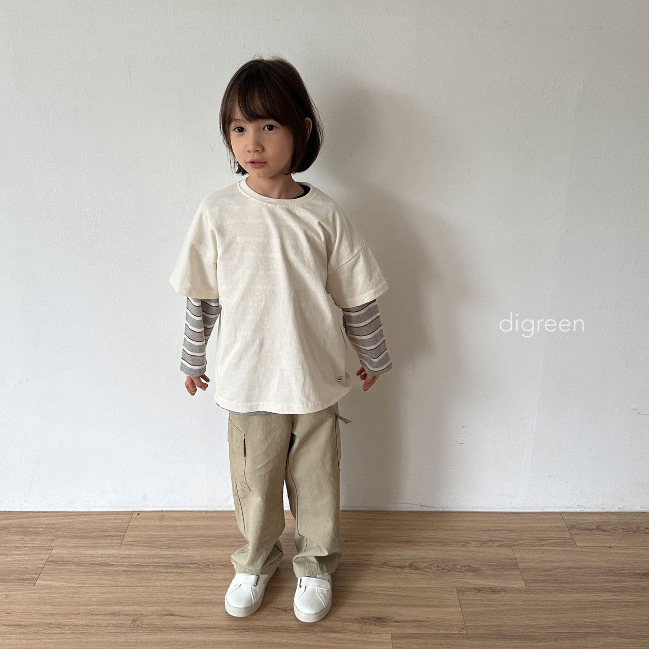 【お取り寄せ】Daily T-shirt  / 3color / S(90)-XXL(130) / Digreen 2024fw