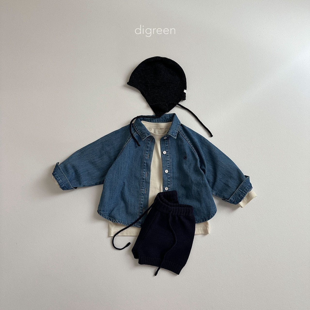 【お取り寄せ】Denim glan shirts  / S(90)-XXL(130) / Digreen 2024fw