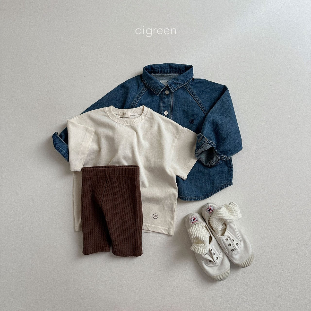 【お取り寄せ】Denim glan shirts  / S(90)-XXL(130) / Digreen 2024fw