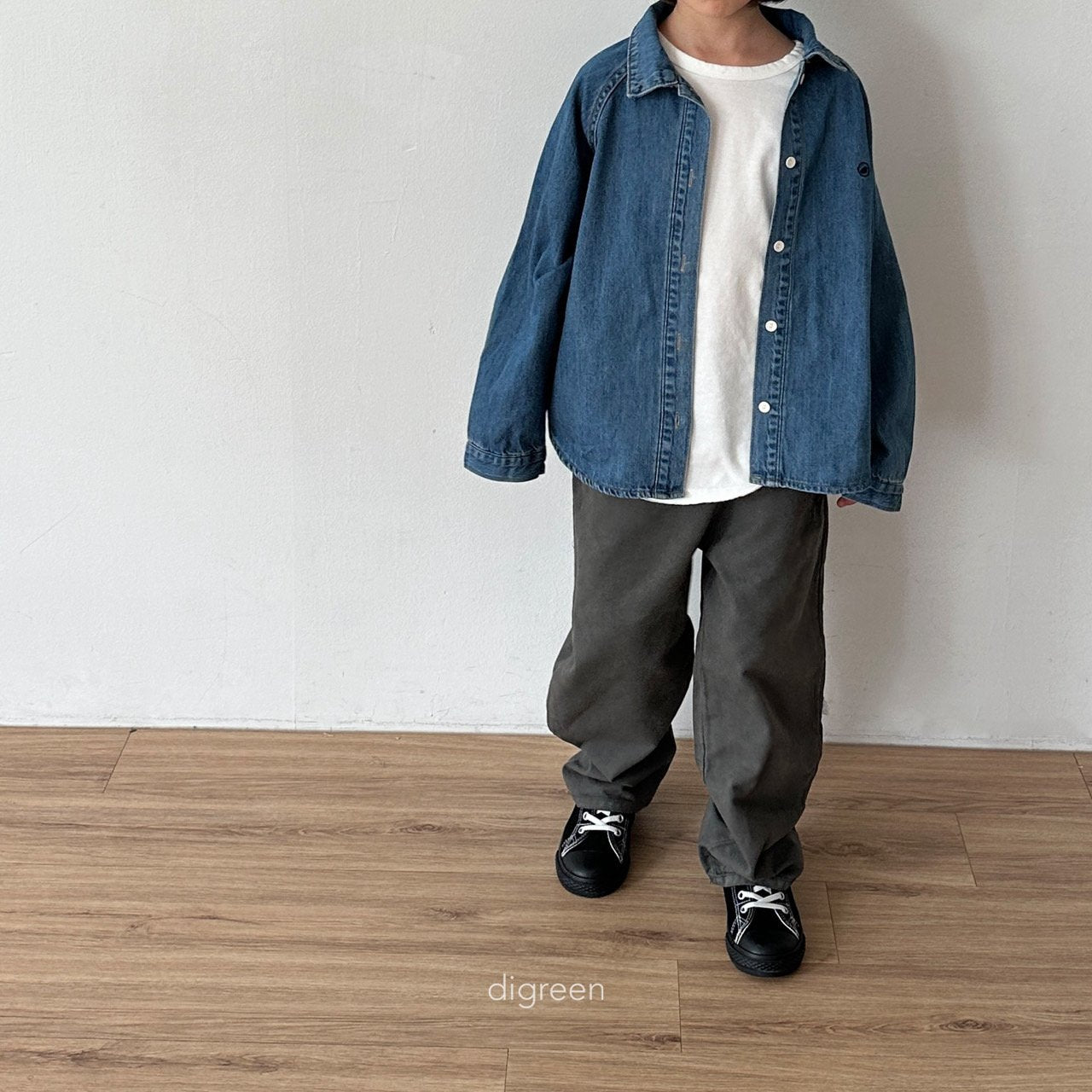 【お取り寄せ】Denim glan shirts  / S(90)-XXL(130) / Digreen 2024fw