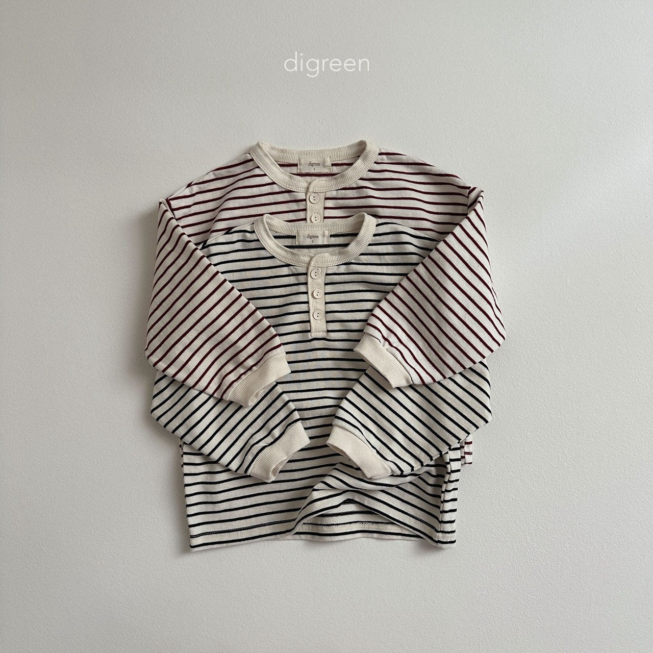 【お取り寄せ】Biscuit Stripe T-shits  / 2color / S(90)-XXL(130) / Digreen 2024fw