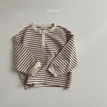 【お取り寄せ】Biscuit Stripe T-shits  / 2color / S(90)-XXL(130) / Digreen 2024fw