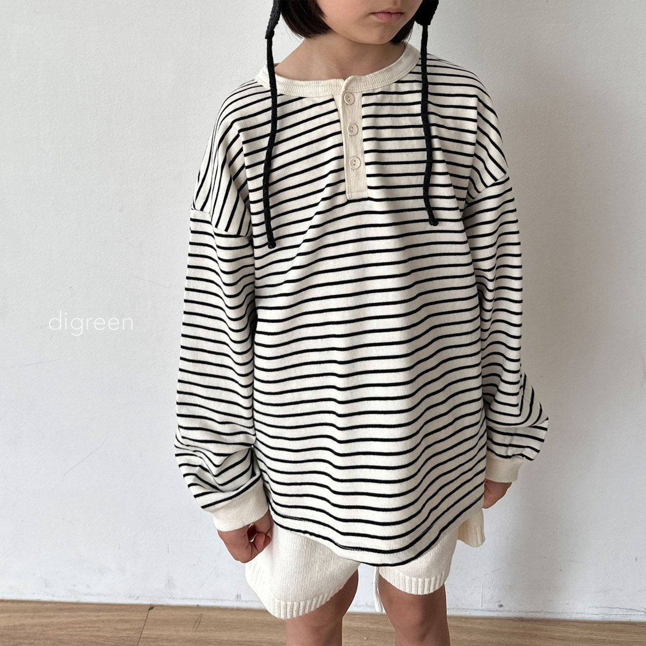 【お取り寄せ】Biscuit Stripe T-shits  / 2color / S(90)-XXL(130) / Digreen 2024fw