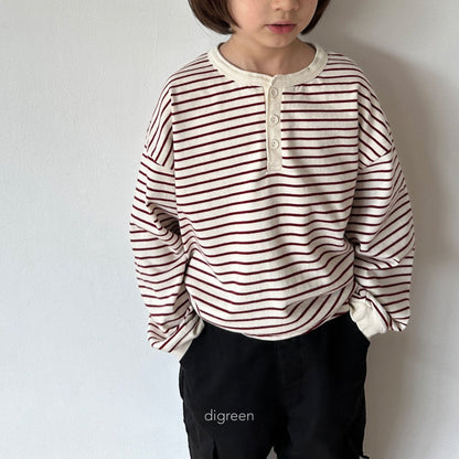 【お取り寄せ】Biscuit Stripe T-shits  / 2color / S(90)-XXL(130) / Digreen 2024fw