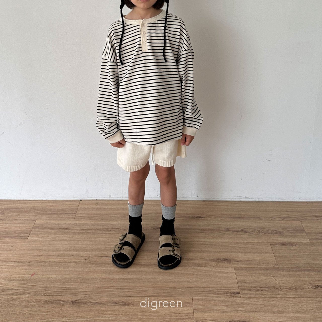 【お取り寄せ】Biscuit Stripe T-shits  / 2color / S(90)-XXL(130) / Digreen 2024fw