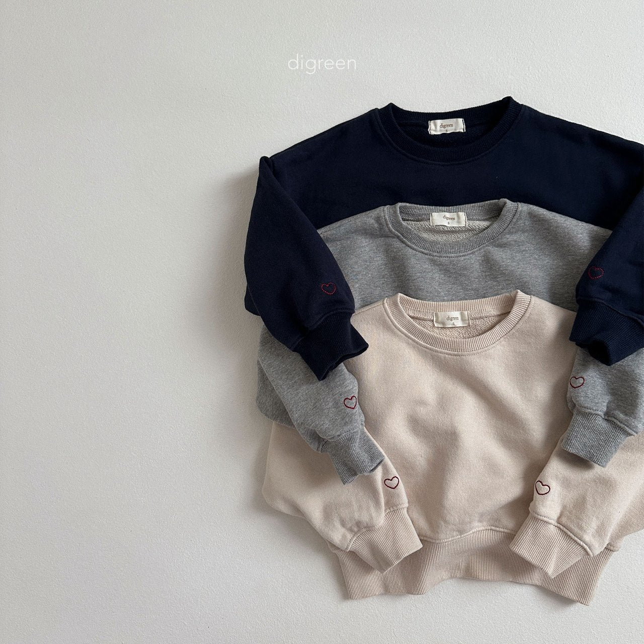 【即納】Crop heart MTM  / Beige / M(100)-XXL(130) / Digreen 2024fw