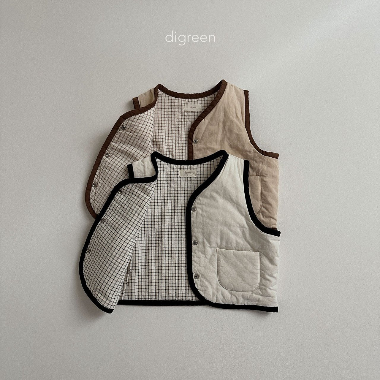 【お取り寄せ】Reversible vest  / 2color / S(90)-XXL(130) / Digreen 2024fw