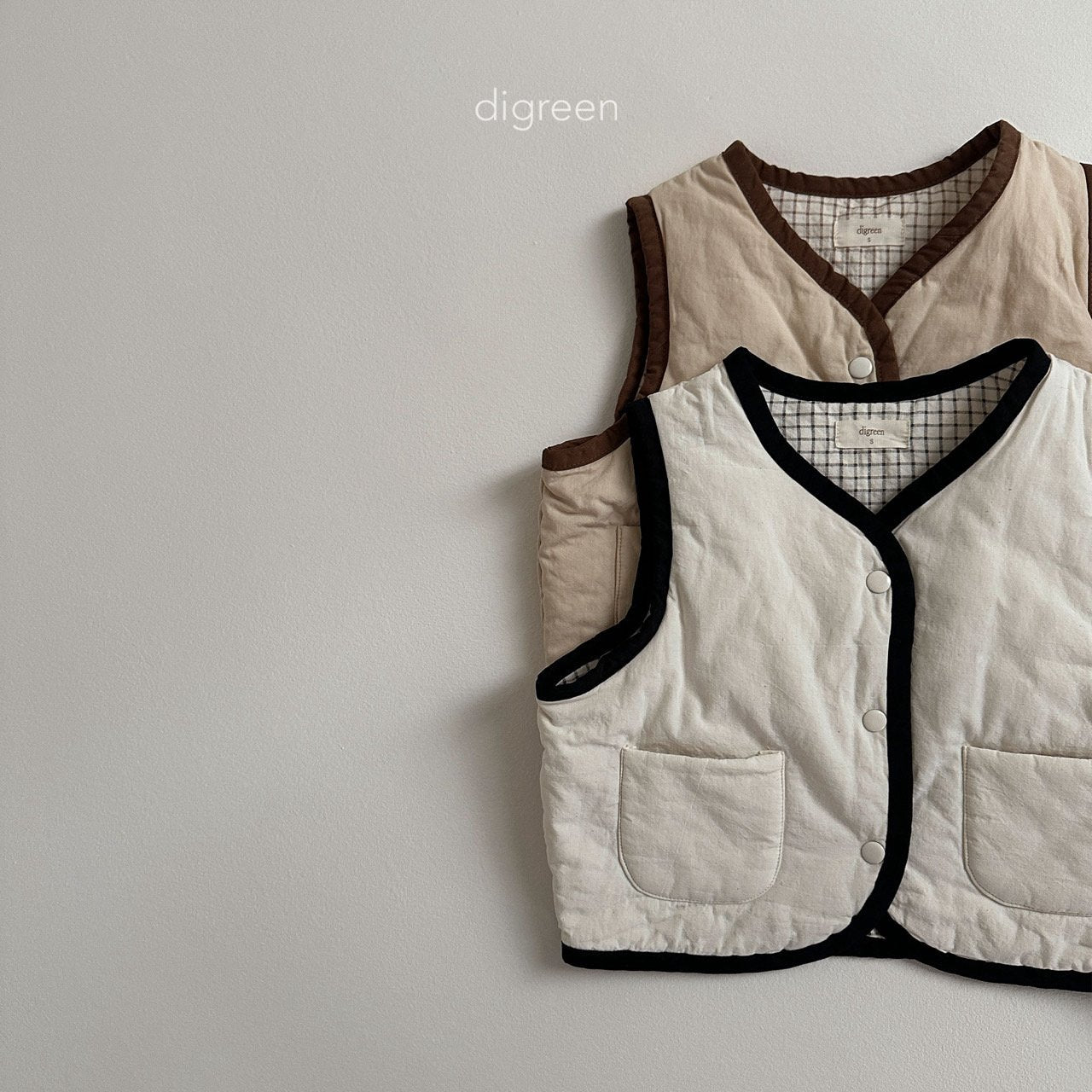 【お取り寄せ】Reversible vest  / 2color / S(90)-XXL(130) / Digreen 2024fw