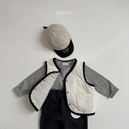 【お取り寄せ】Reversible vest  / 2color / S(90)-XXL(130) / Digreen 2024fw