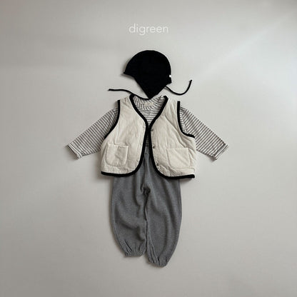 【お取り寄せ】Reversible vest  / 2color / S(90)-XXL(130) / Digreen 2024fw