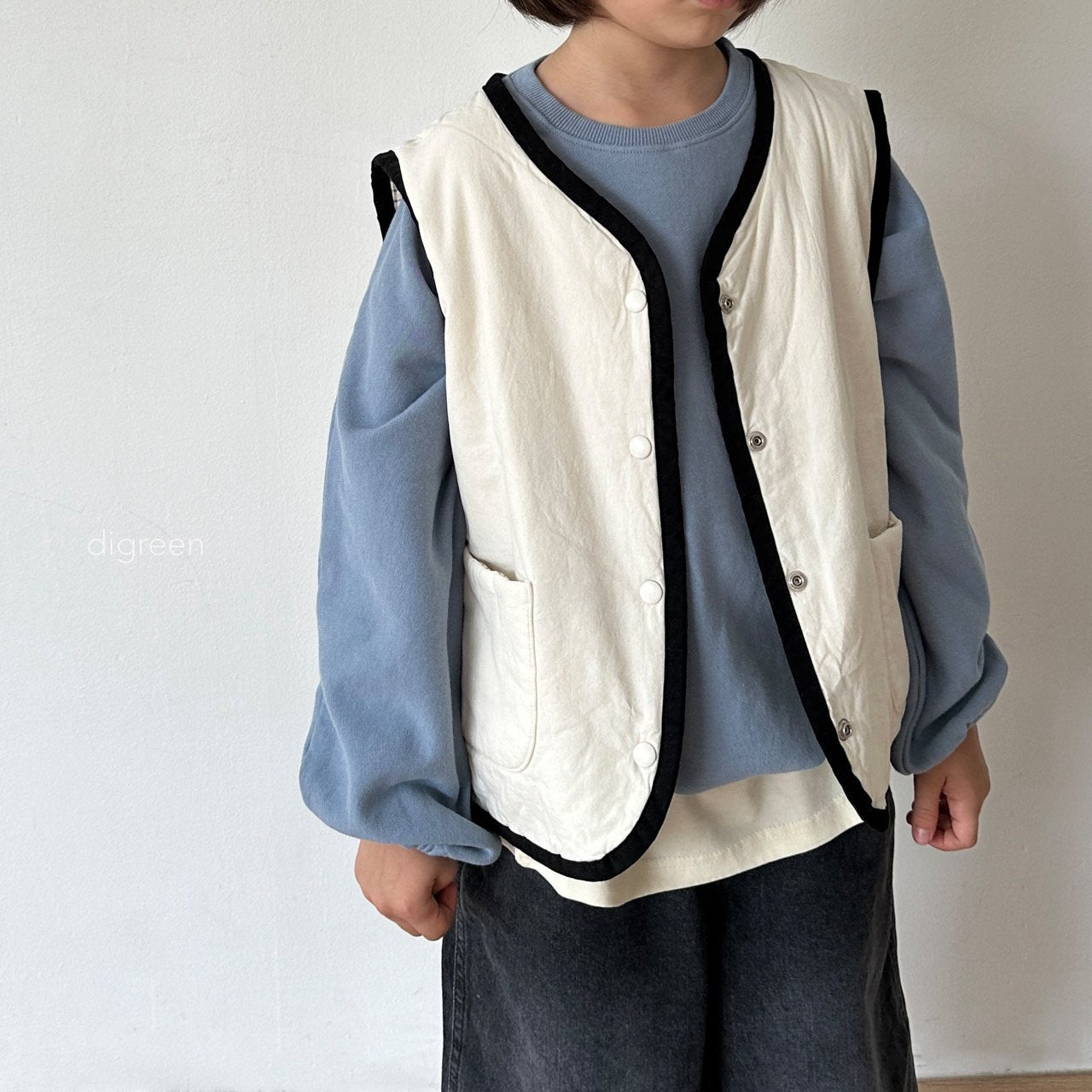 【お取り寄せ】Reversible vest  / 2color / S(90)-XXL(130) / Digreen 2024fw