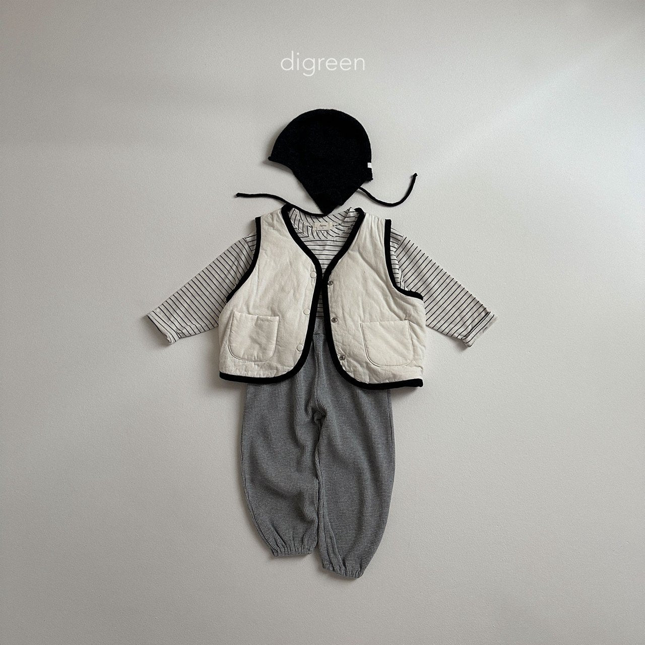 【お取り寄せ】Diagonal T-shirt / 2color / S(90)-XXL(130) / Digreen 2024fw