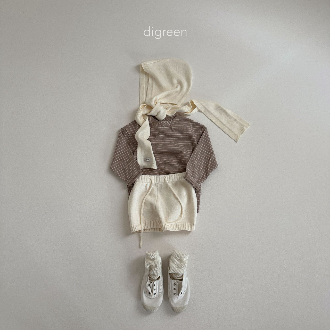 【お取り寄せ】Diagonal T-shirt / 2color / S(90)-XXL(130) / Digreen 2024fw