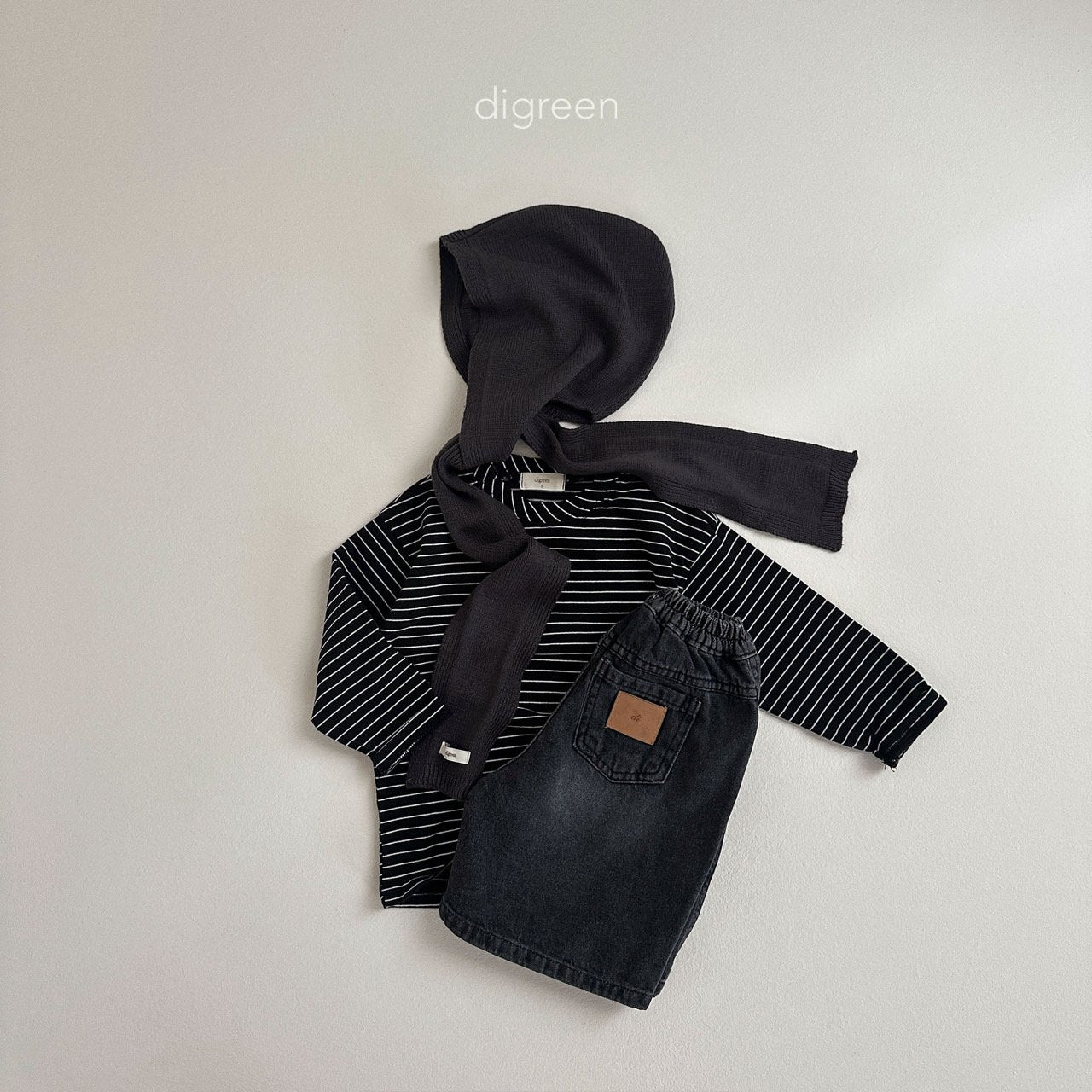 【お取り寄せ】Diagonal T-shirt / 2color / S(90)-XXL(130) / Digreen 2024fw