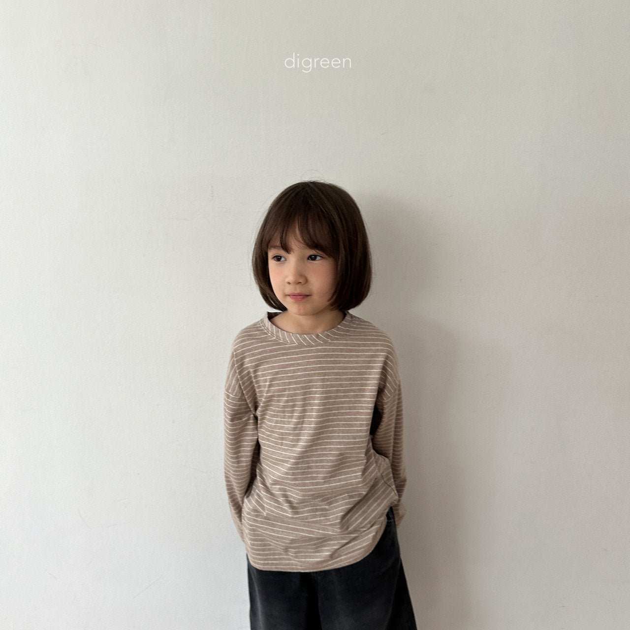 【お取り寄せ】Diagonal T-shirt / 2color / S(90)-XXL(130) / Digreen 2024fw