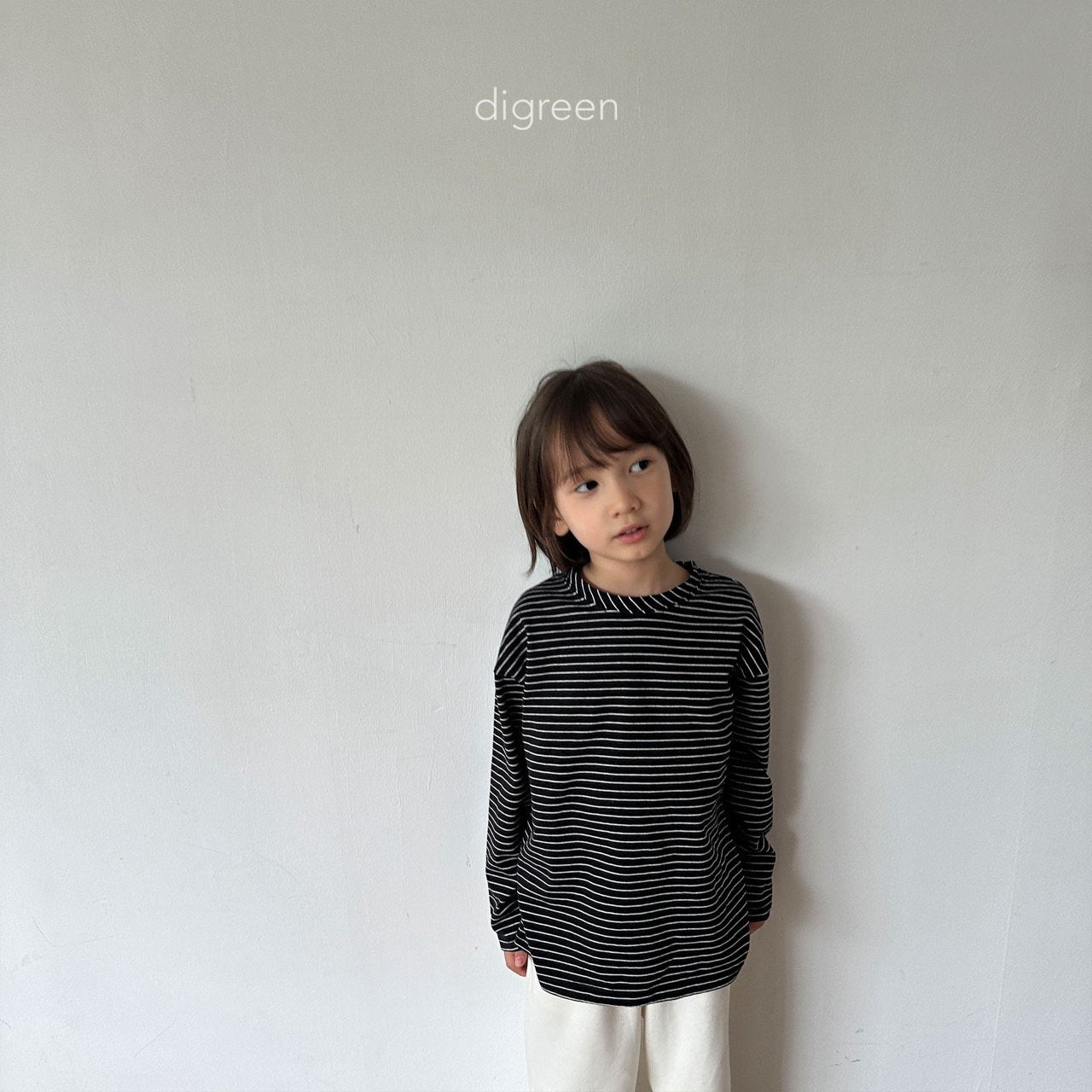 【お取り寄せ】Diagonal T-shirt / 2color / S(90)-XXL(130) / Digreen 2024fw