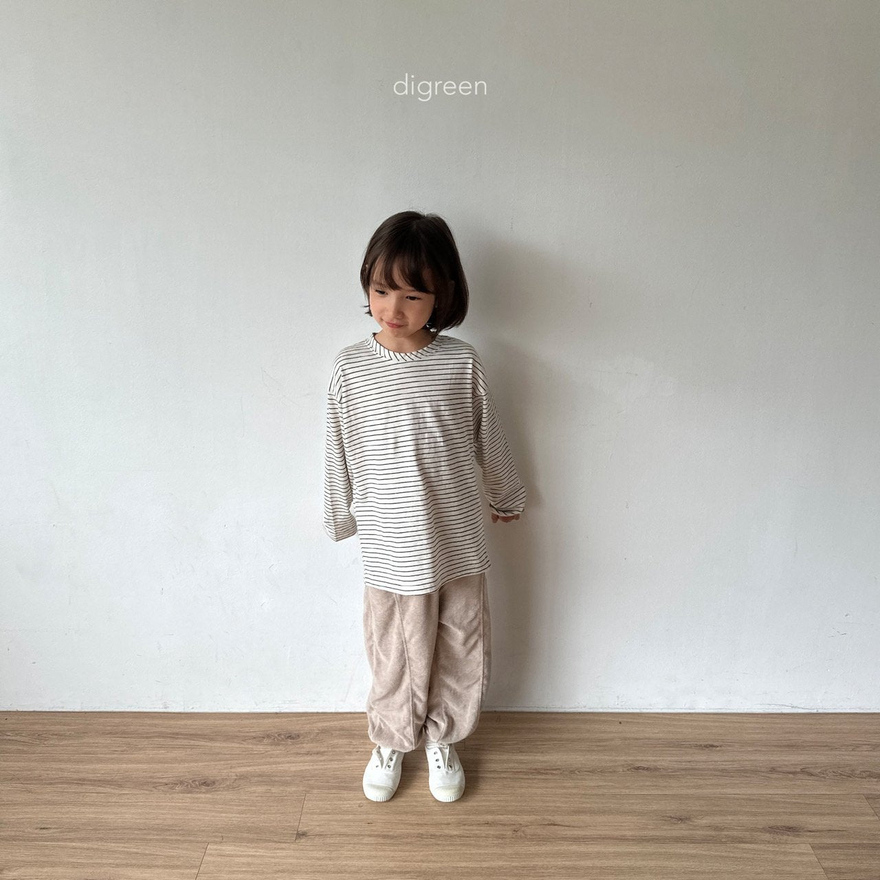 【お取り寄せ】Diagonal T-shirt / 2color / S(90)-XXL(130) / Digreen 2024fw