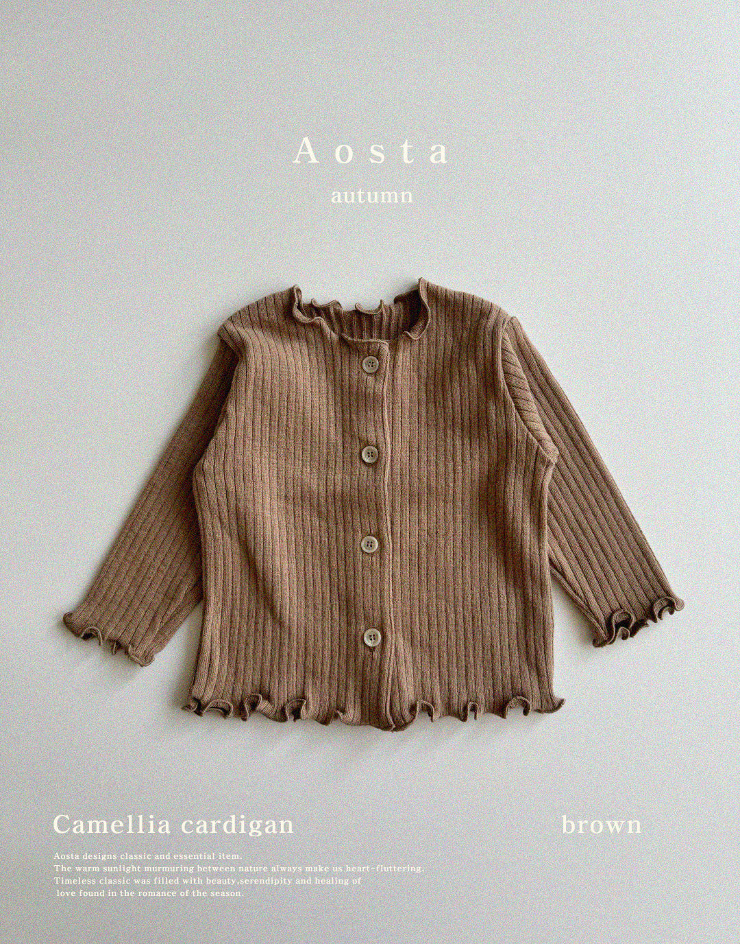 【韓国直送便】Camellia Cardigan / 2color / S(70)-XXL(110) / AOSTA 2024fw / ko084