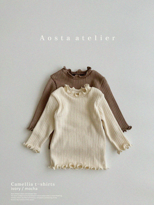 【韓国直送便】Camellia  tops / 2color / S(70)-XXL(110) / AOSTA 2024fw / ko086