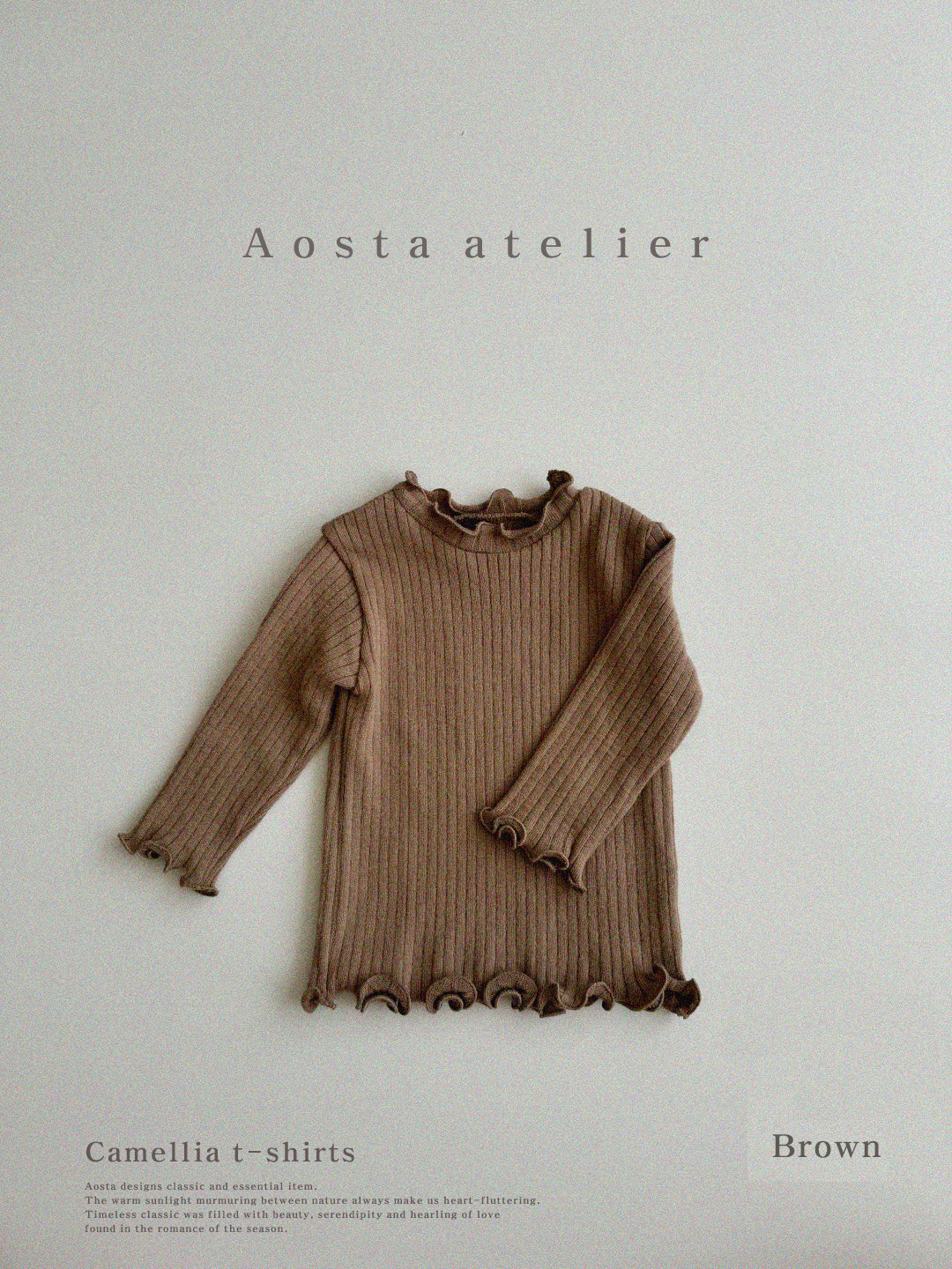 【韓国直送便】Camellia  tops / 2color / S(70)-XXL(110) / AOSTA 2024fw / ko086