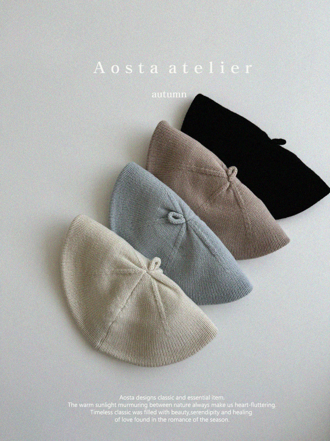 【韓国直送便】Knit beret / 4color / free / AOSTA 2024fw / ko088