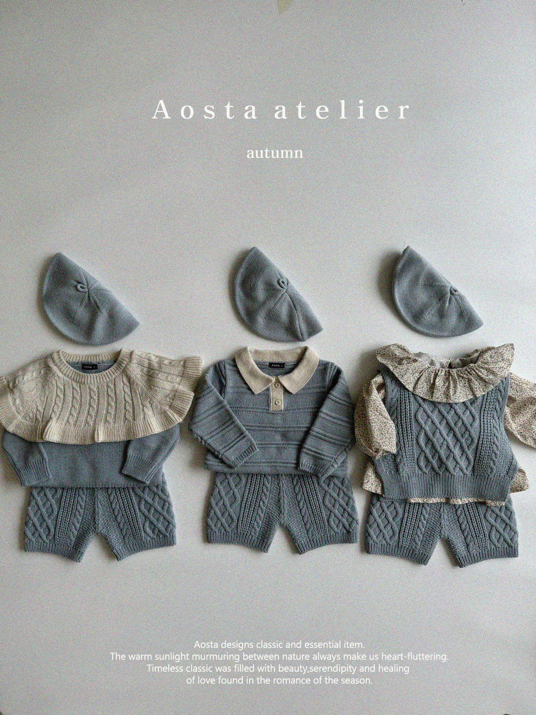 【韓国直送便】Knit beret / 4color / free / AOSTA 2024fw / ko088