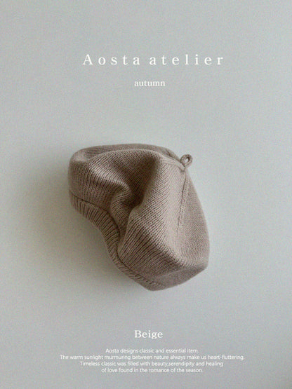 【韓国直送便】Knit beret / 4color / free / AOSTA 2024fw / ko088