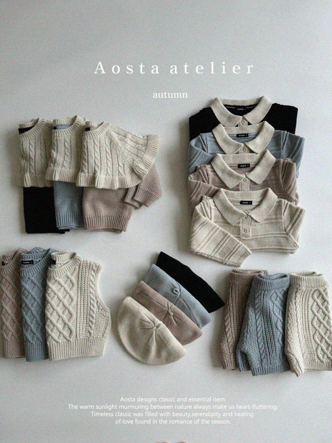 【韓国直送便】Knit beret / 4color / free / AOSTA 2024fw / ko088