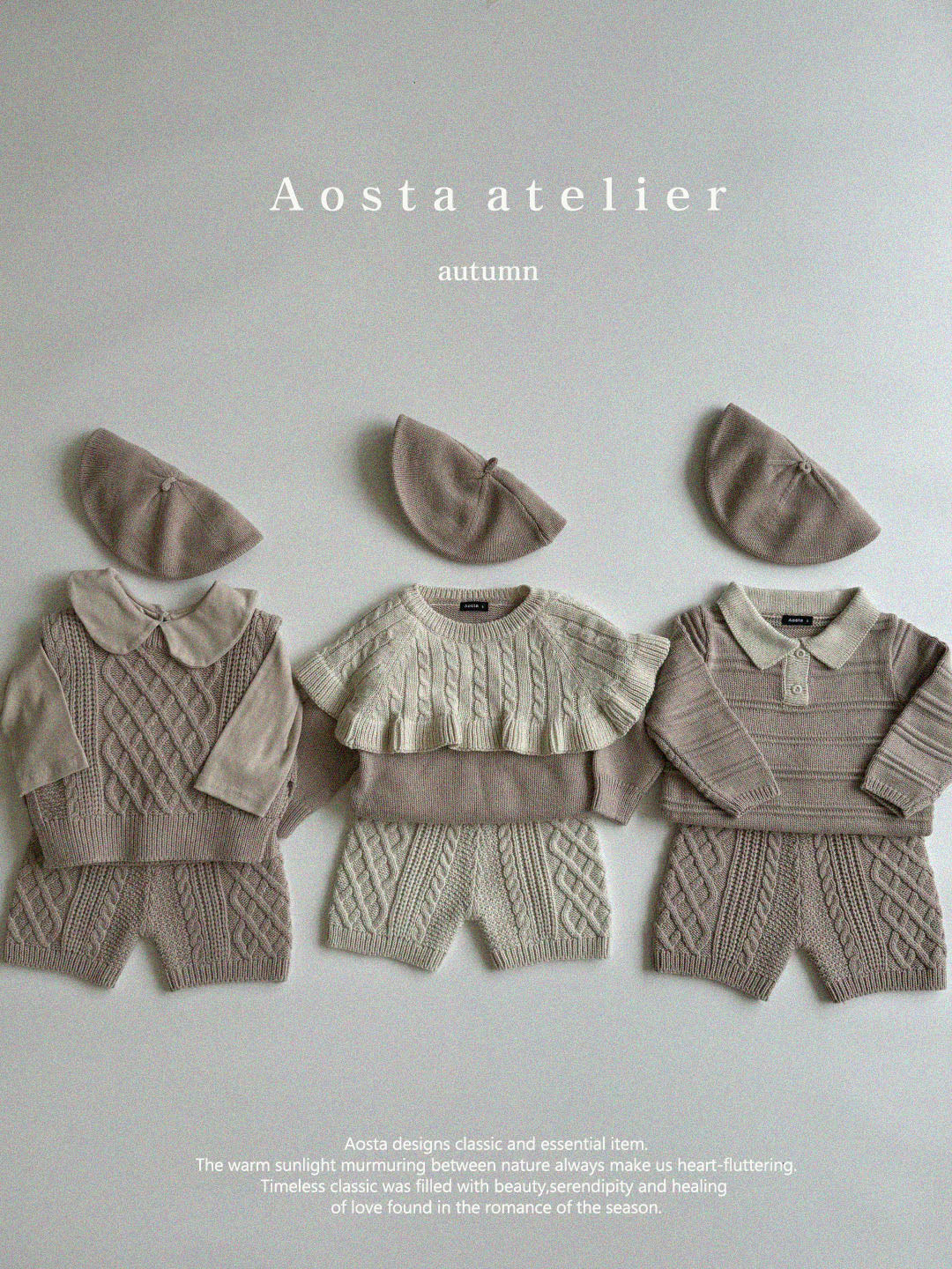 【韓国直送便】Knit beret / 4color / free / AOSTA 2024fw / ko088