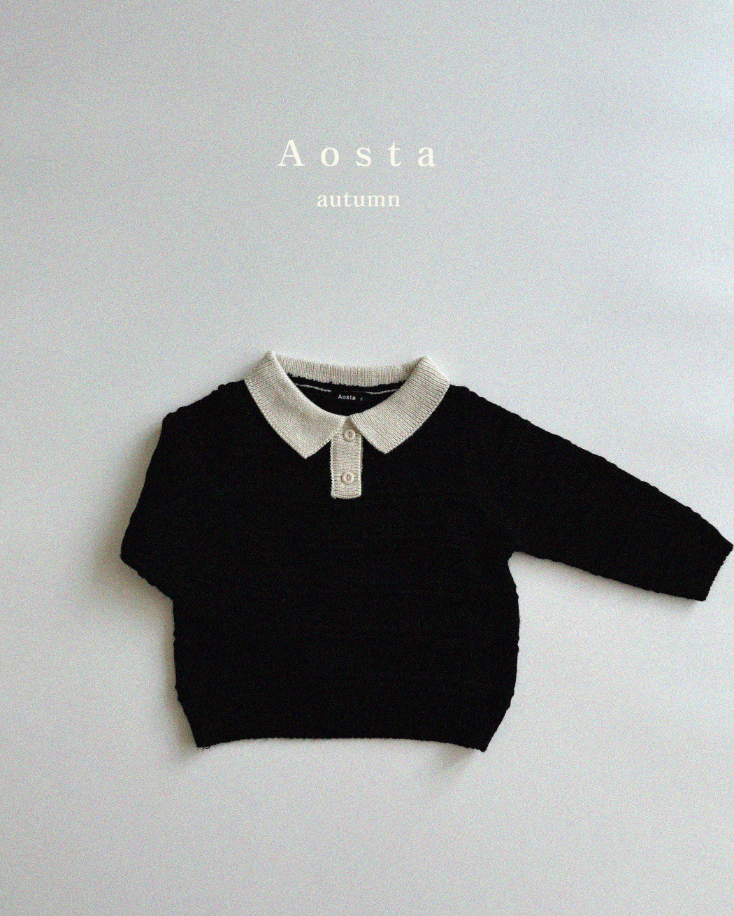 【韓国直送便】Knit collar tops / 4color / S(70)-XXL(110) / AOSTA 2024fw / ko089