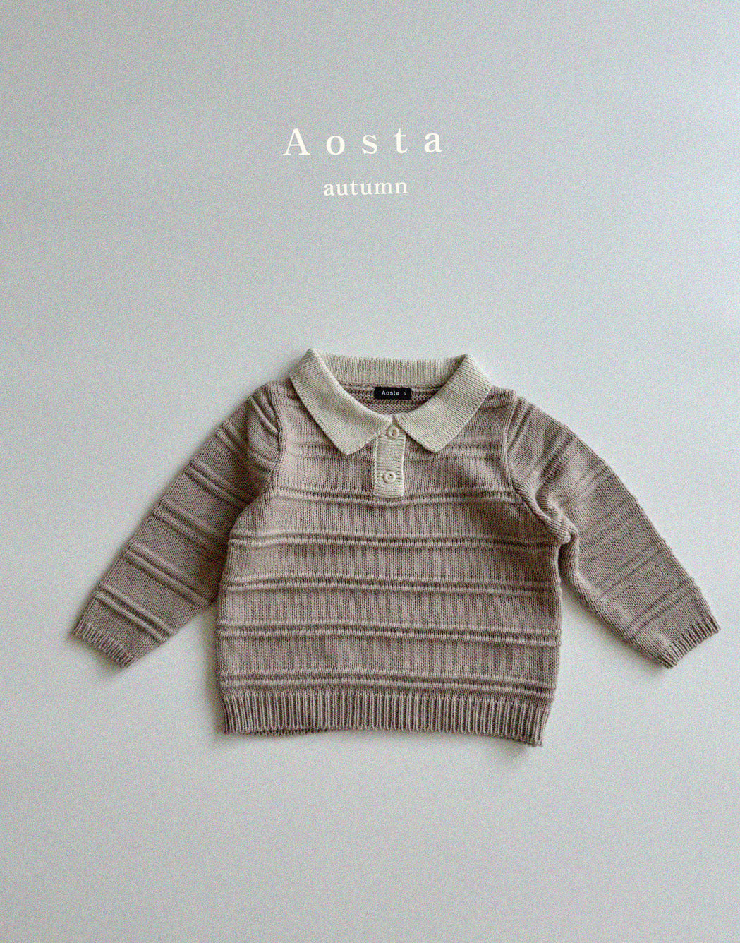 【韓国直送便】Knit collar tops / 4color / S(70)-XXL(110) / AOSTA 2024fw / ko089