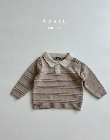 【韓国直送便】Knit collar tops / 4color / S(70)-XXL(110) / AOSTA 2024fw / ko089